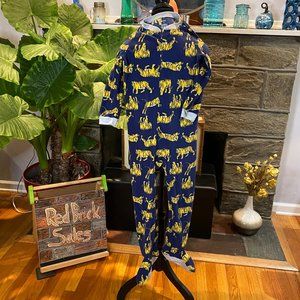 Carter's boys footed tiger themed fleece pajamas size 7